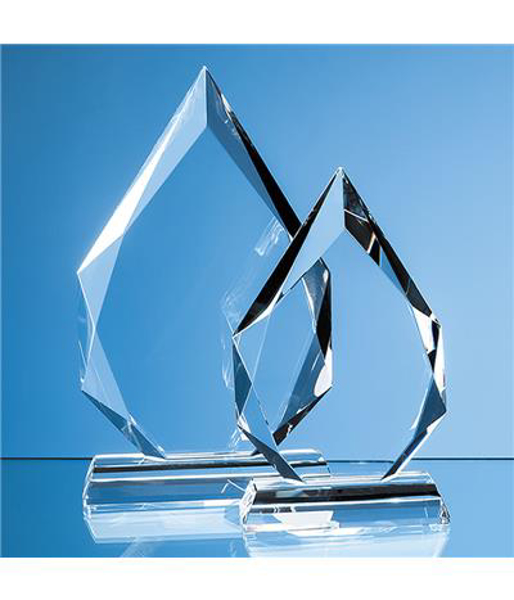Picture of Clear Glass Facetted Diamond Peak Award