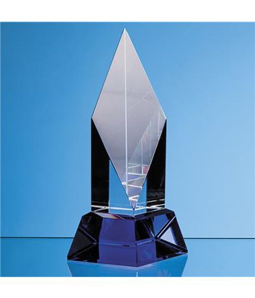Picture of Crystal Diamond Mounted on a Cobalt Blue Base