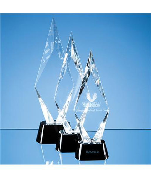 Picture of Crystal Facet Mounted Peak Award