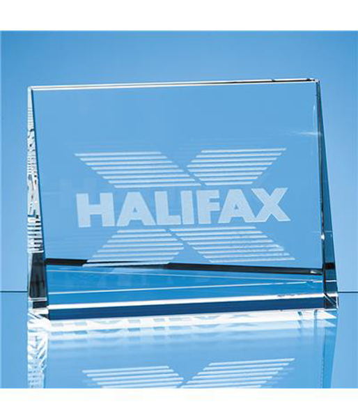 Picture of Crystal Horizontal Wedge Paperweight