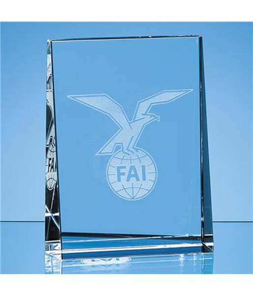 Picture of Crystal Vertical Wedge Paperweight