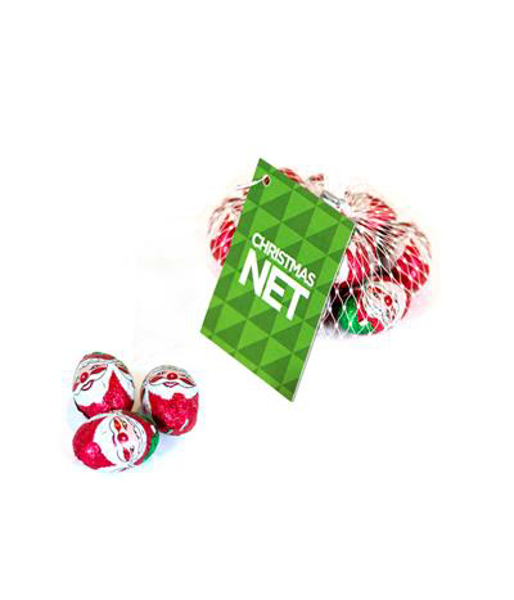 Picture of Net of Chocolate Santas
