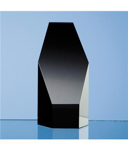 Picture of Onyx Black Optical Crystal Hexagon Award