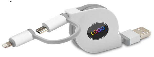 Picture of 2-in-1 retractable charging cable