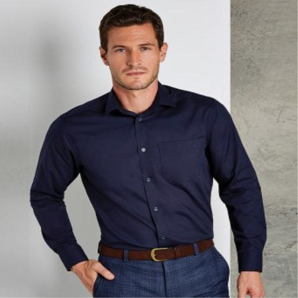 Picture of K142  Kustom Kit L/ST ailored Poplin Shirt - Male & Female