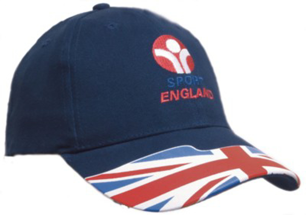 Show details for Baseball Cap with Union Jack Peak