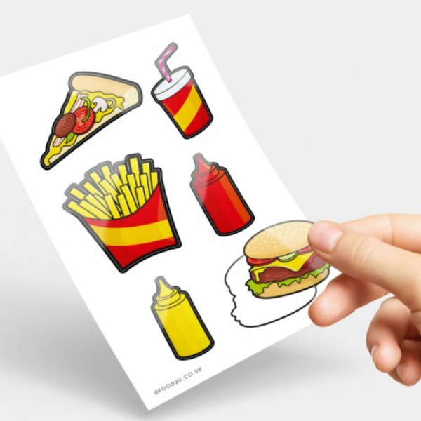 Picture of Shaped Vinyl Stickers On A Sheet