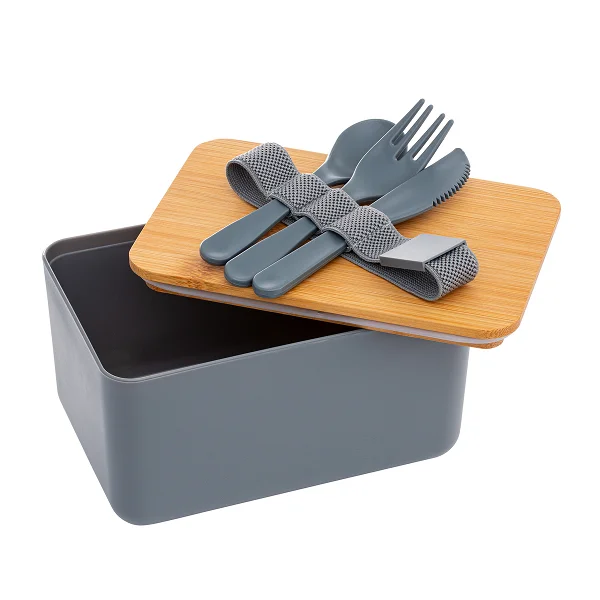 Picture of 1500 ml Lunchbox with bamboo lid and cutlery set