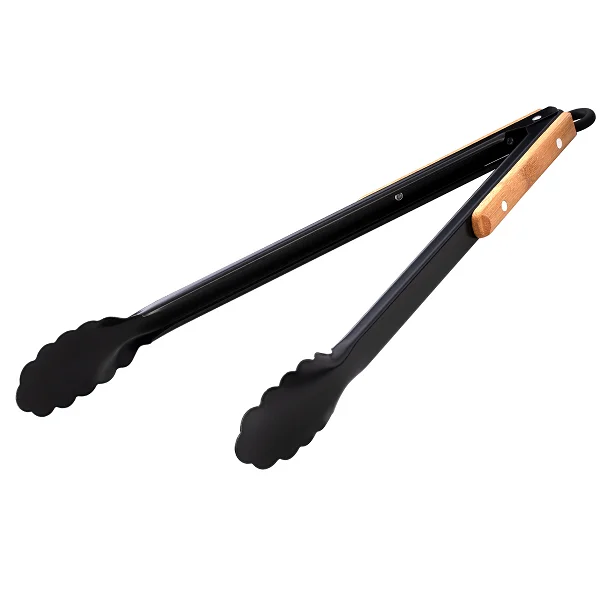 Picture of Black lacquered barbecue tongs